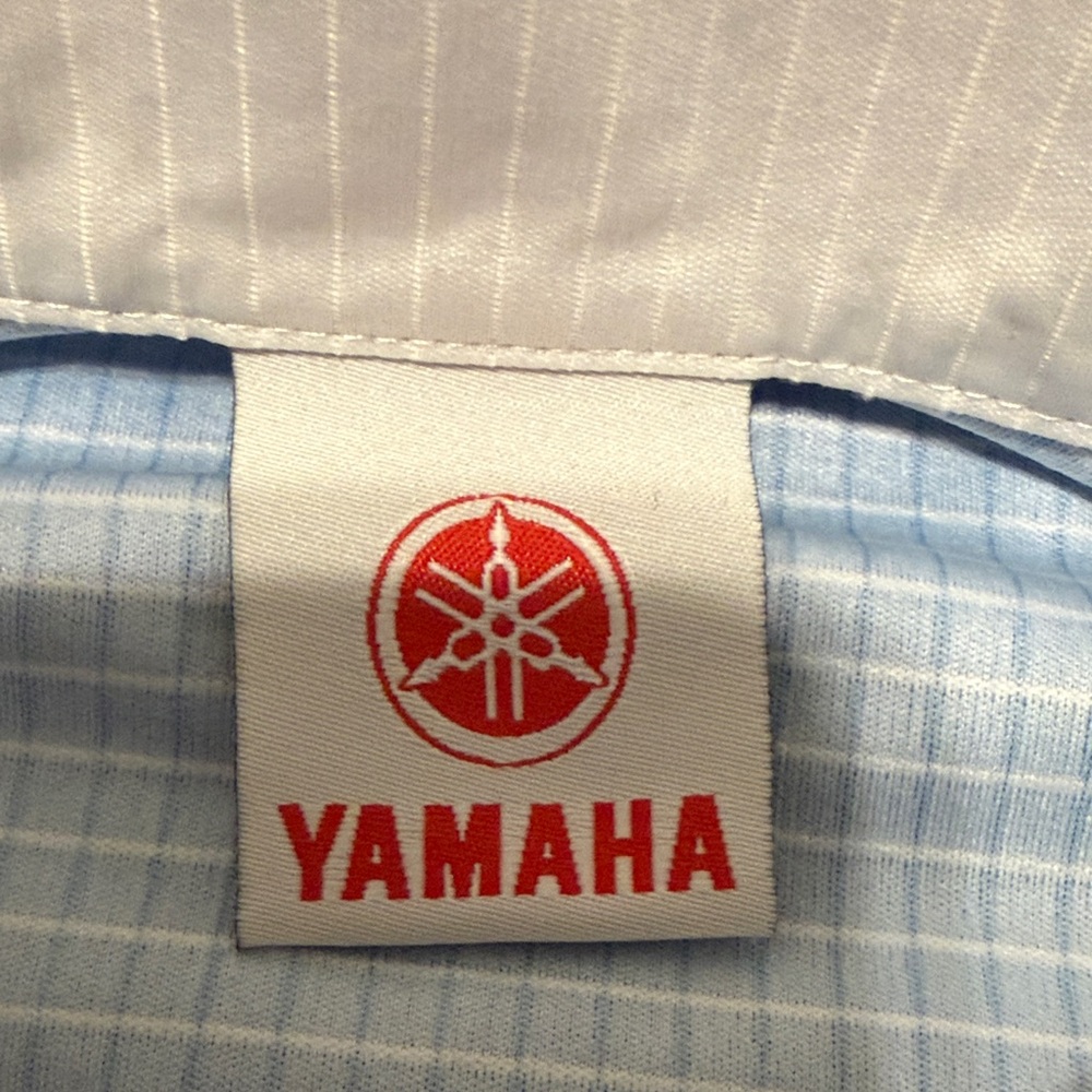 Yamaha Fishing Jersey/Shirt Blue and White Mens Small - Picture 2 of 6